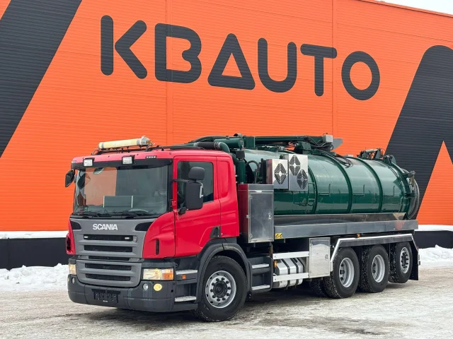 Image of Scania P420  Korp & son tank 14500 l + 1500 l / vacuum CVS 1300 / pressure Pratissoli KF30 200 bar / 106 l/min 309kW
