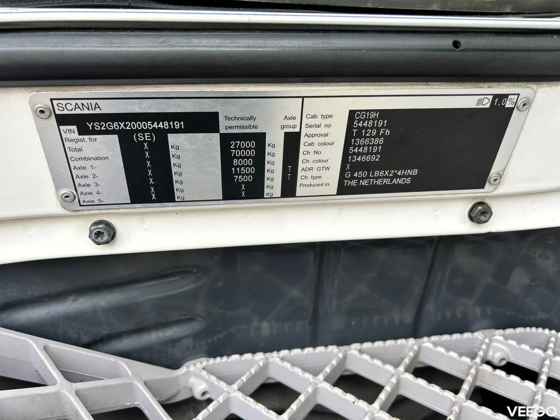 SCANIA G450 6X2*4 EURO6 + TAIL LIFT 331kW