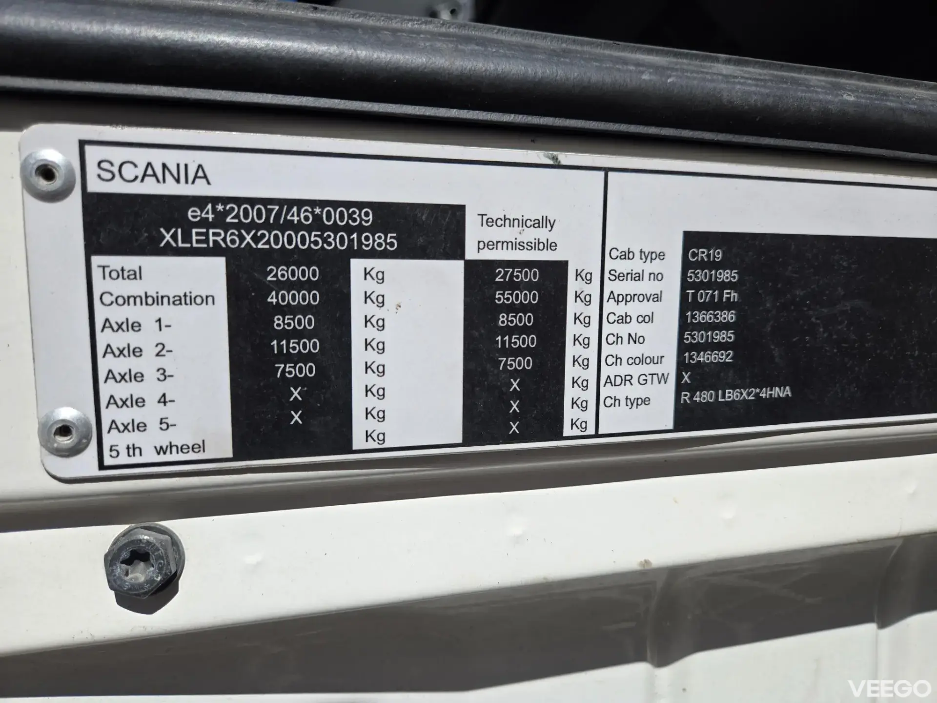 SCANIA R480 LB6X2*4HNA EURO5 + HIAB 21T + INTERCOOLER 353kW 353kW