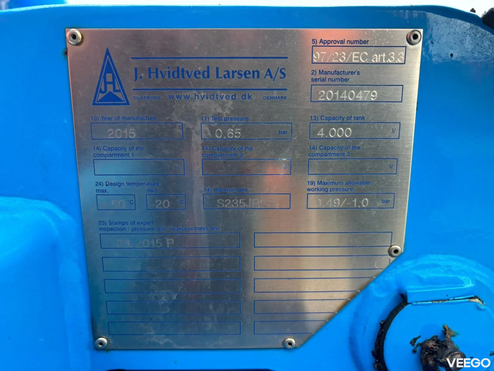 Mercedes-Benz Atego J.Hvidtved Larsen tank 4000 l / vacuum Jurop RV360HDR / pressure Uraca P3-10 160 bar / 127 l/min + Uraca P3-10 415 bar / 47 l/min with heater 230kW