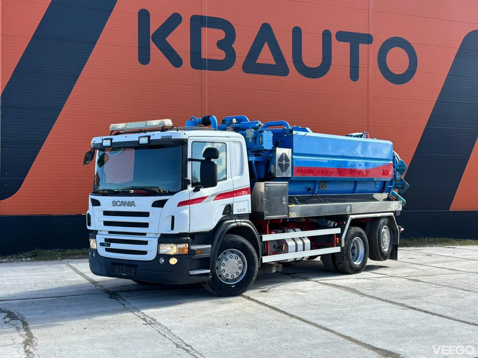 SCANIA P400 Korp&Son ADR tank 13000 l ( 3000+10000 l ) / vacuum CVS / pressure Pratissol KF36 - 152 l/min - 130 bar 400kW