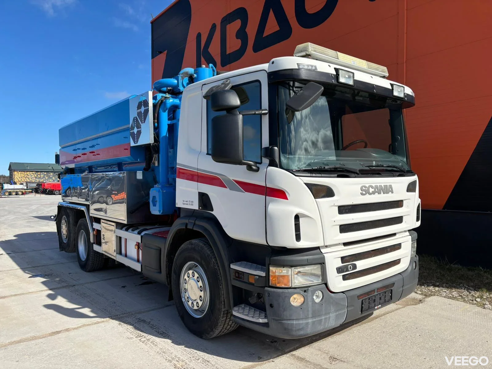 SCANIA P400 Korp&Son ADR tank 13000 l ( 3000+10000 l ) / vacuum CVS / pressure Pratissol KF36 - 152 l/min - 130 bar 400kW
