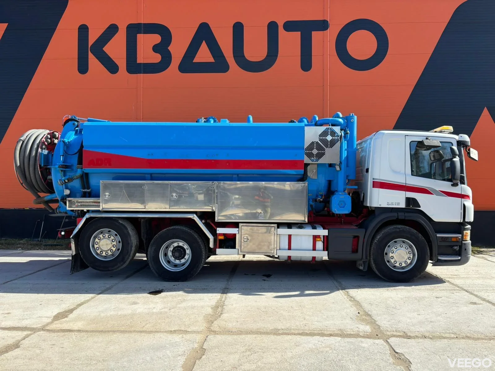SCANIA P400 Korp&Son ADR tank 13000 l ( 3000+10000 l ) / vacuum CVS / pressure Pratissol KF36 - 152 l/min - 130 bar 400kW