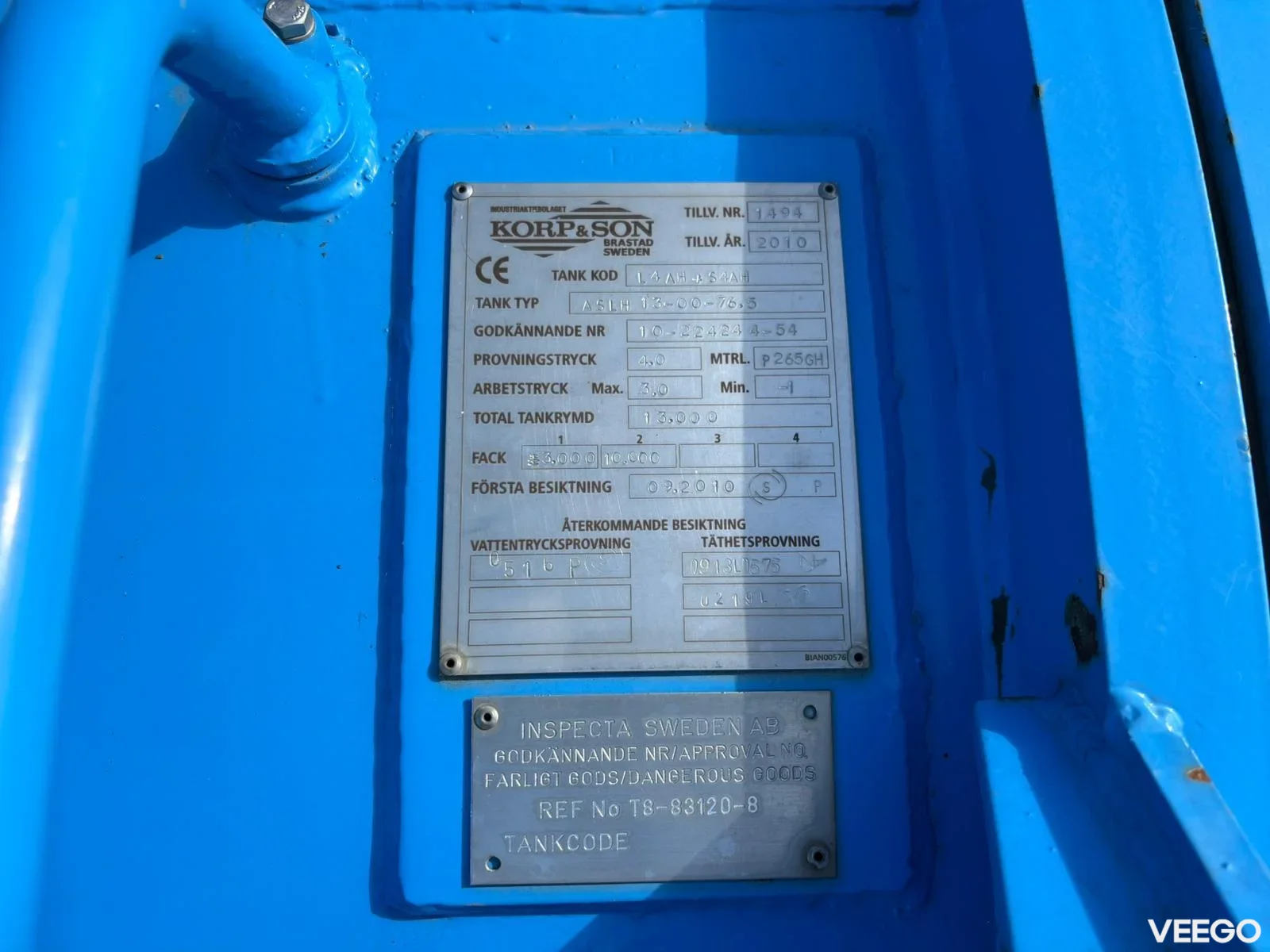 SCANIA P400 Korp&Son ADR tank 13000 l ( 3000+10000 l ) / vacuum CVS / pressure Pratissol KF36 - 152 l/min - 130 bar 400kW