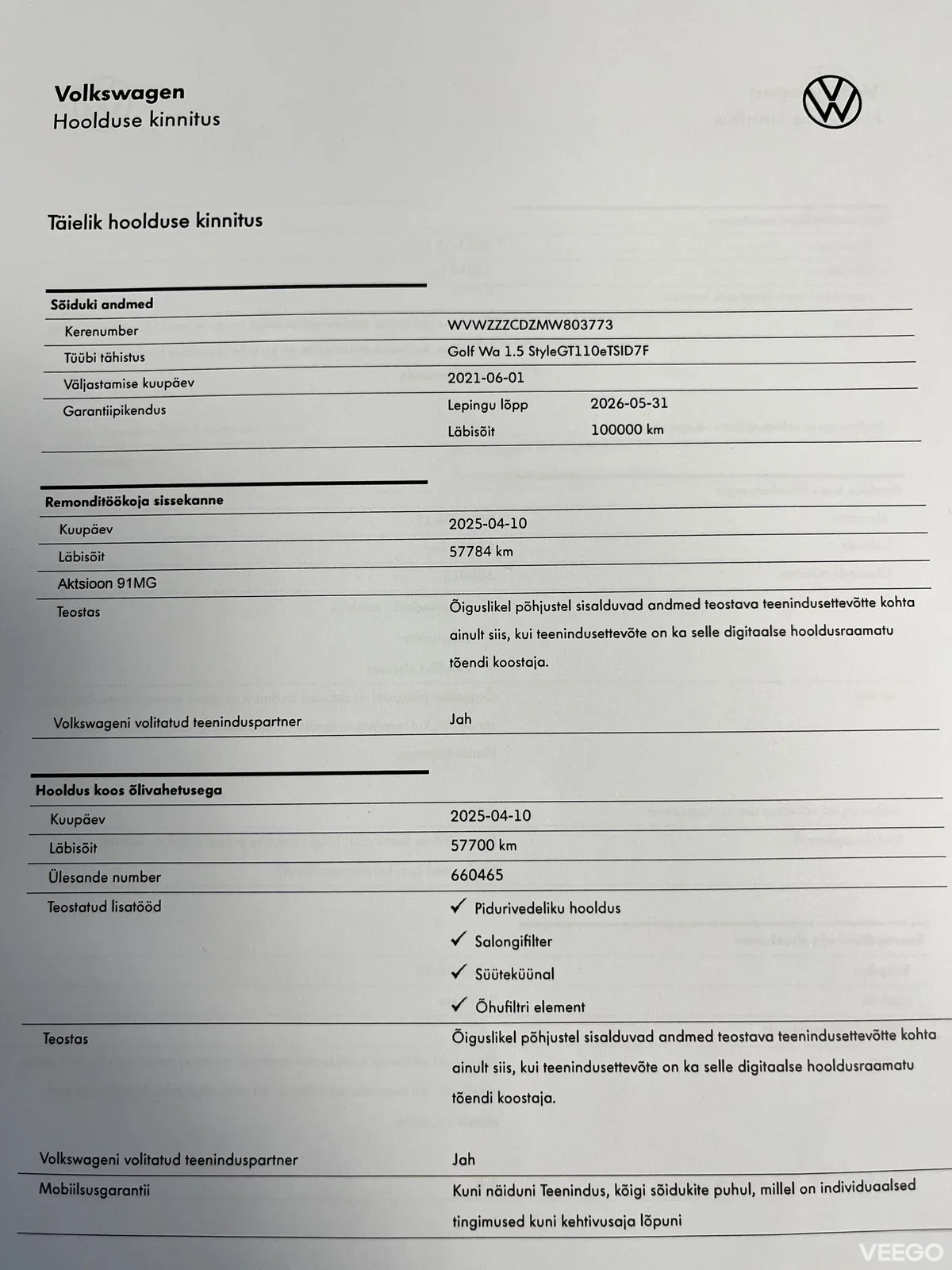 Volkswagen Golf 1.5 110kW