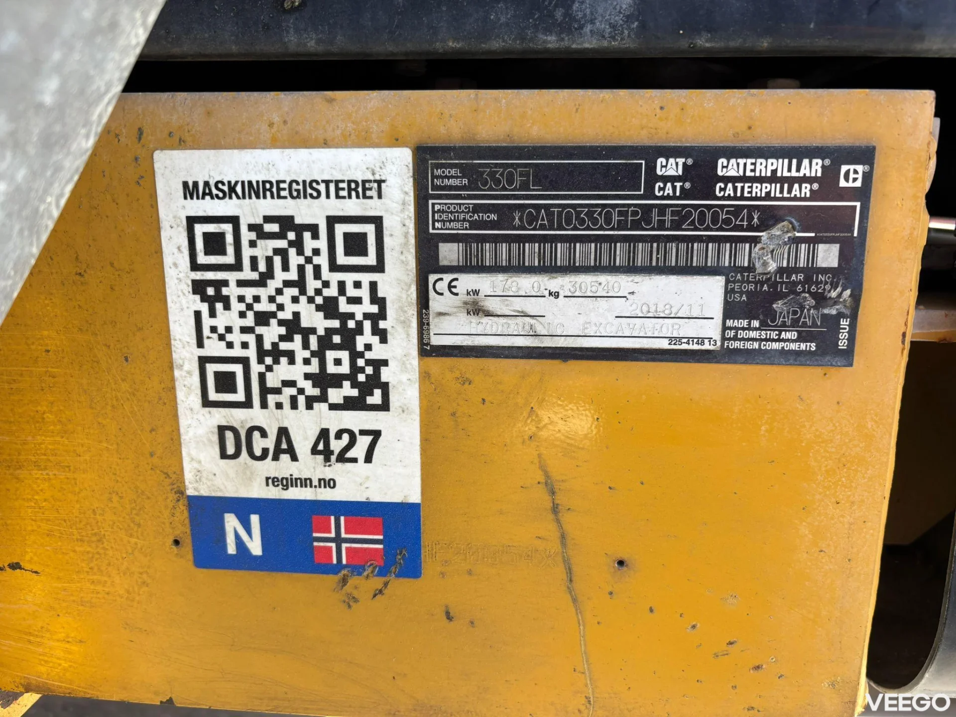 Caterpillar 330 AC / CENTRAL LUBRICATION 178kW