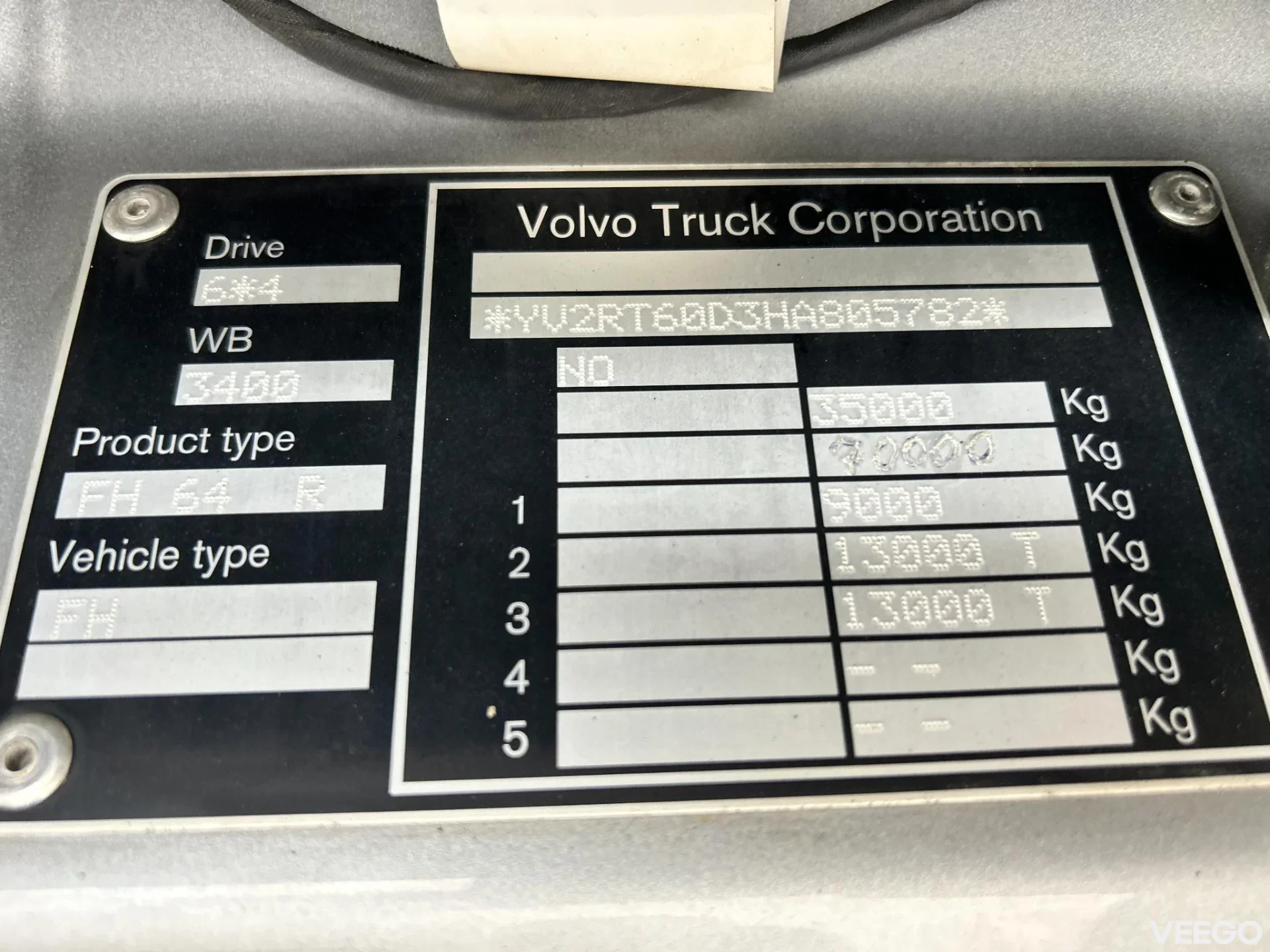 Volvo FH540 6X4 EURO6 + RETARDER + LIFTING AXLE 405kW