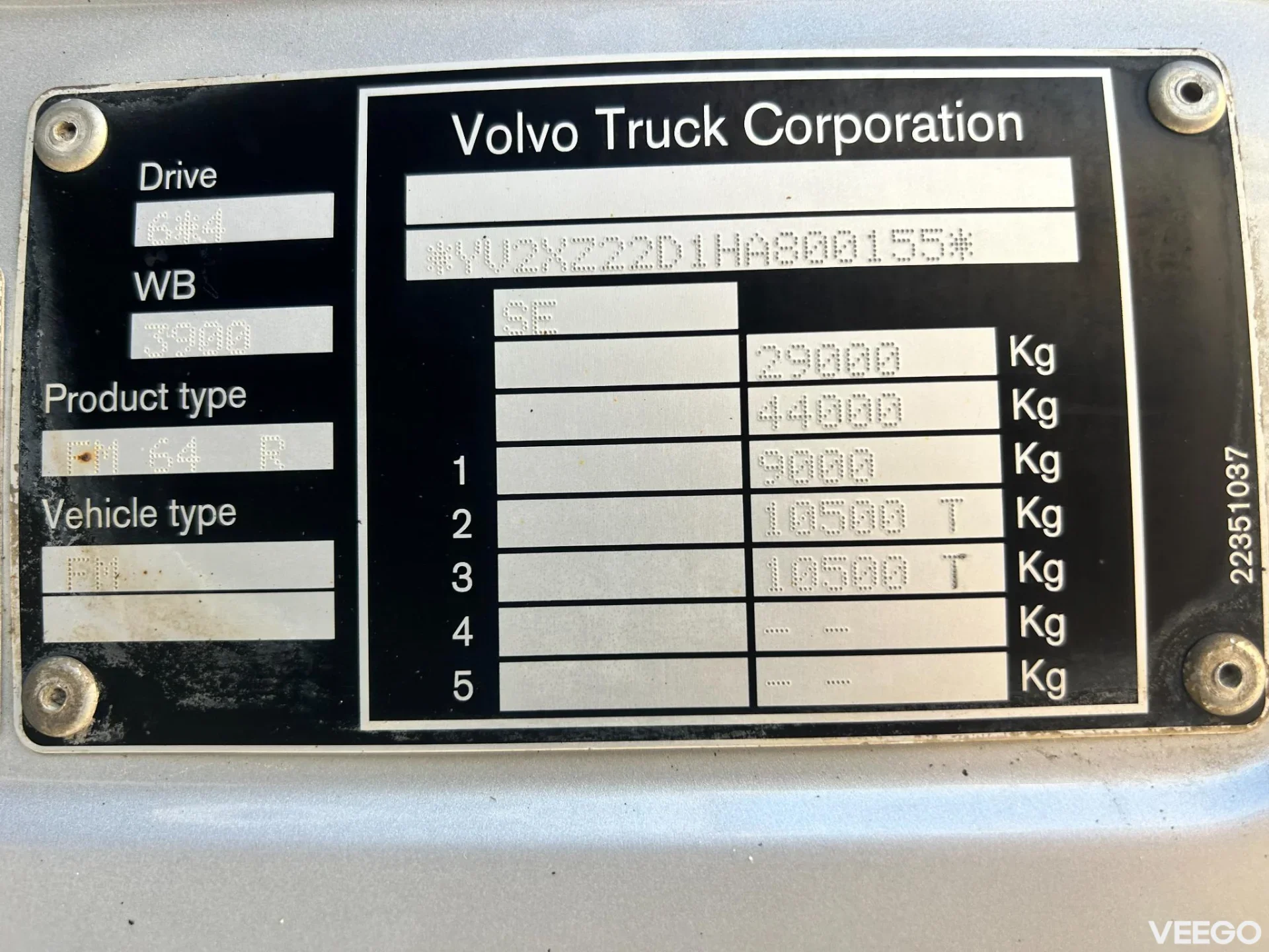 Volvo FMX 6X4 EURO6 + LIFTING AXLE 308kW