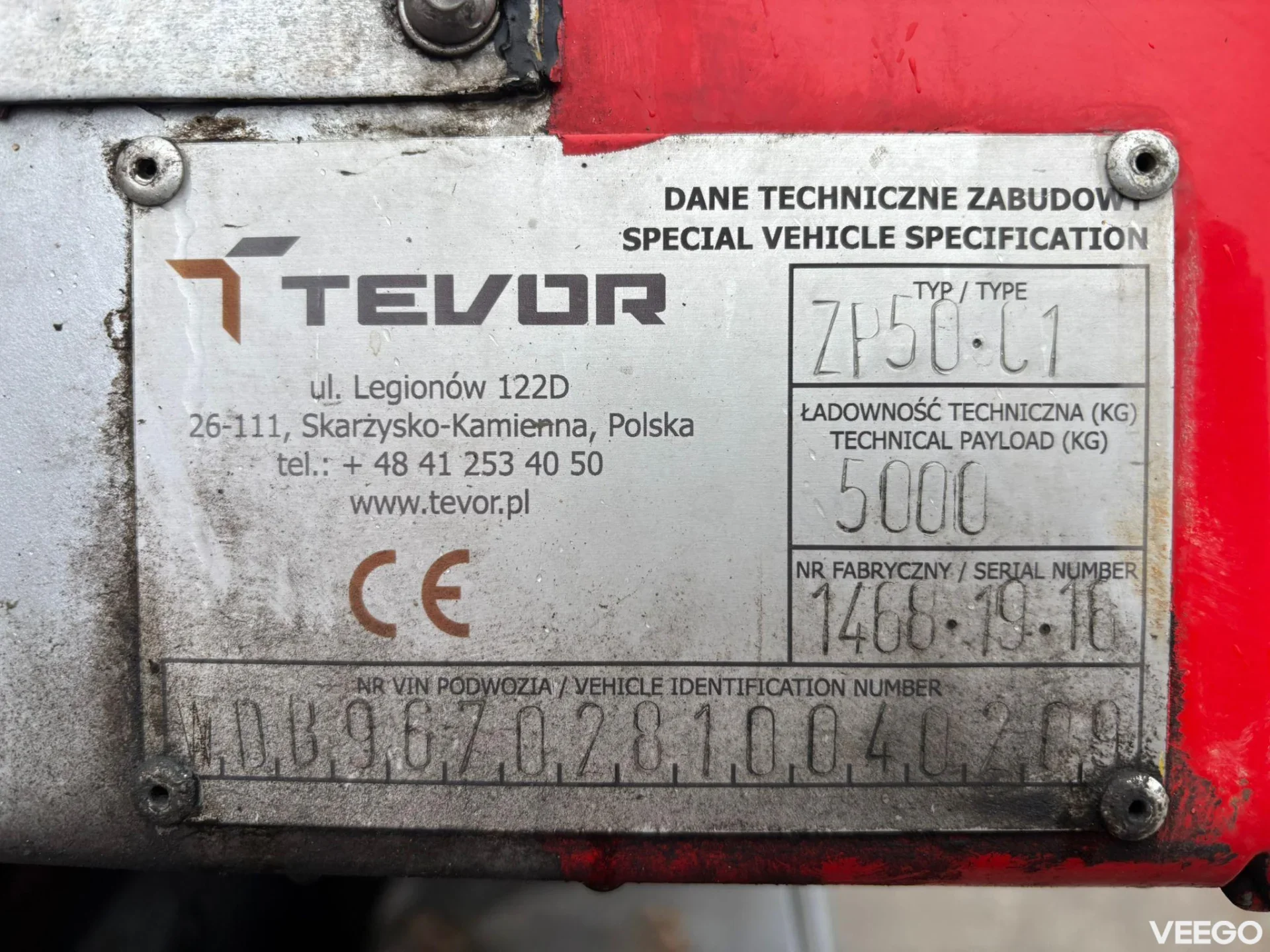 Mercedes-Benz Atego TEVOR ZP50C1 / PLATFORM L=5800 mm + WINCH 210kW