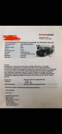 Ford Mustang GT V8 4.6 250kW thumbnail
