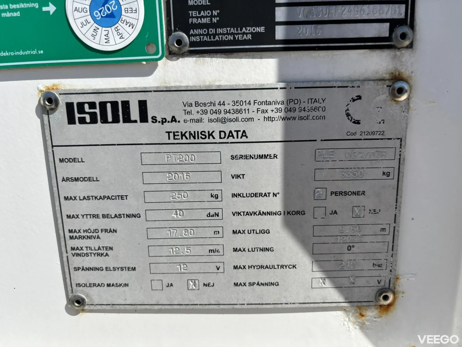 Nissan NT400 CABSTAR Isoli PT200 / 1608 hours / working height 17,8 m / 250 kg 122kW