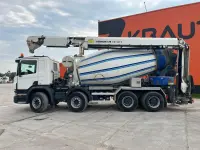 SCANIA P 410 8x4 LIEBHERR 9 m3 + CONVEYOR / FULL STEEL  302kW thumbnail