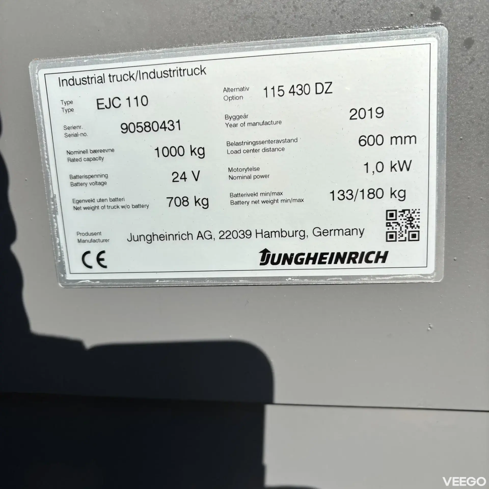 Jungheinrich EJC 110 4300 DZ