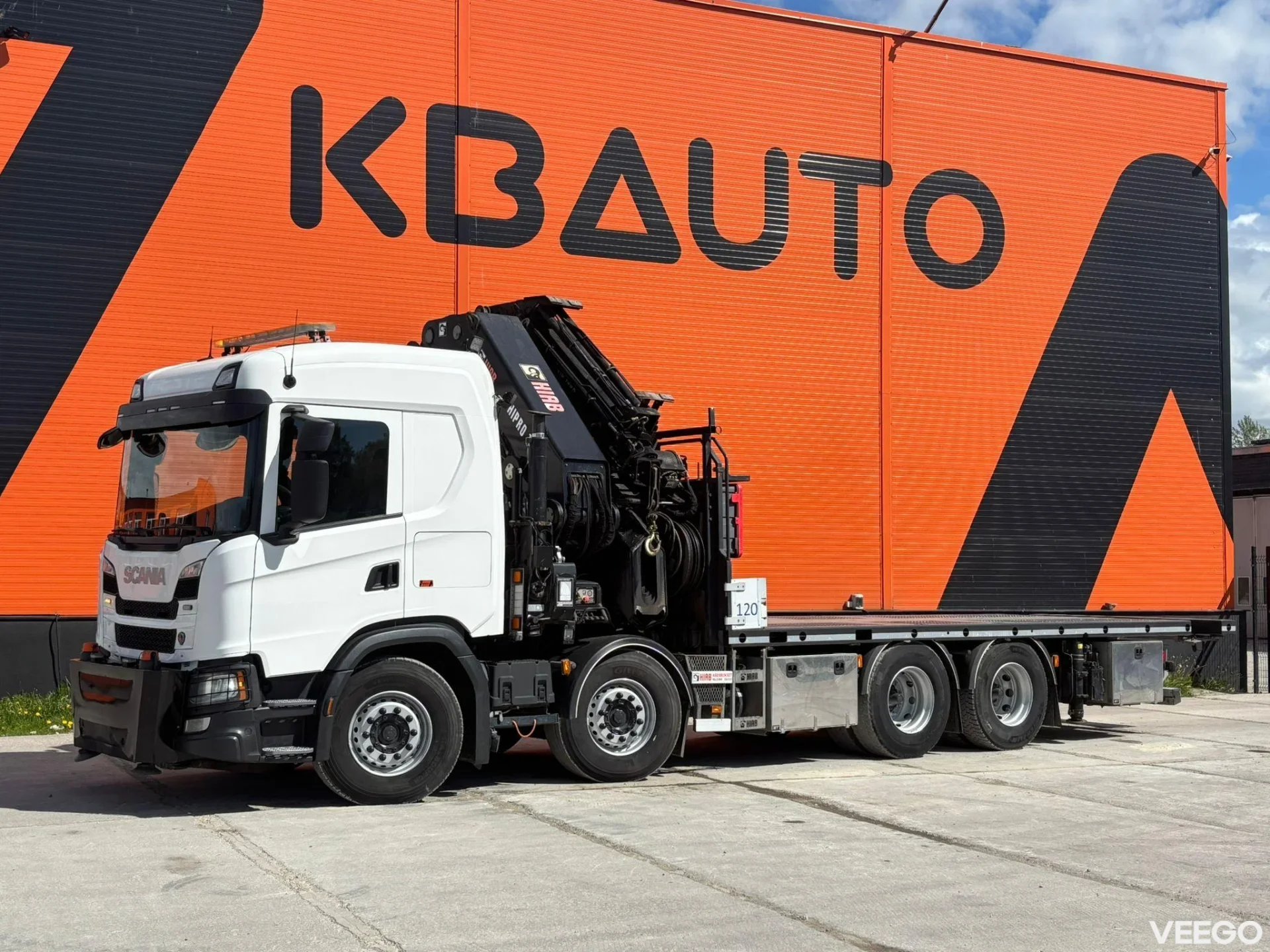 Scania G500 Possible to check by prior arrangement ! / HIAB 1058E-8 + JIB + WINCH / PLATFORM L=6223-7480 mm 500kW