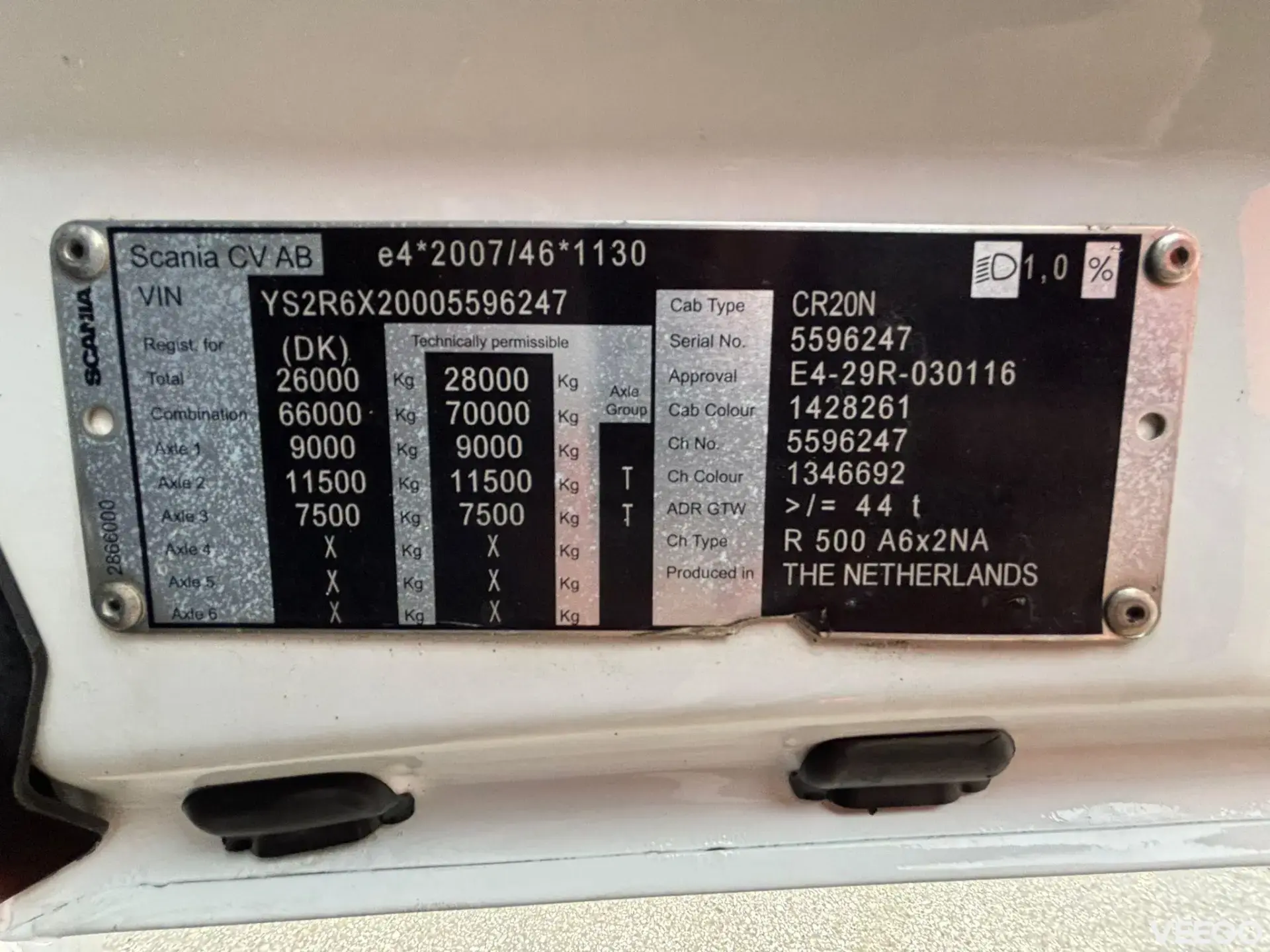 SCANIA R 500 6x2 ADR / RETARDER / HYDRAULICS 368kW