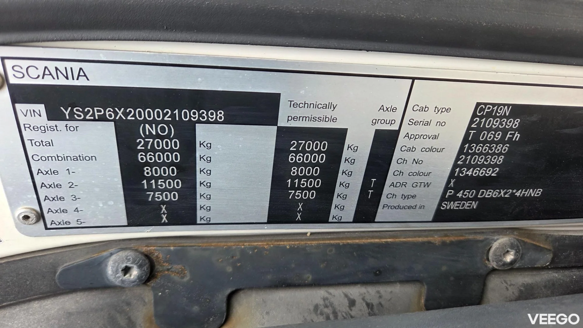 Scania P450 331kW