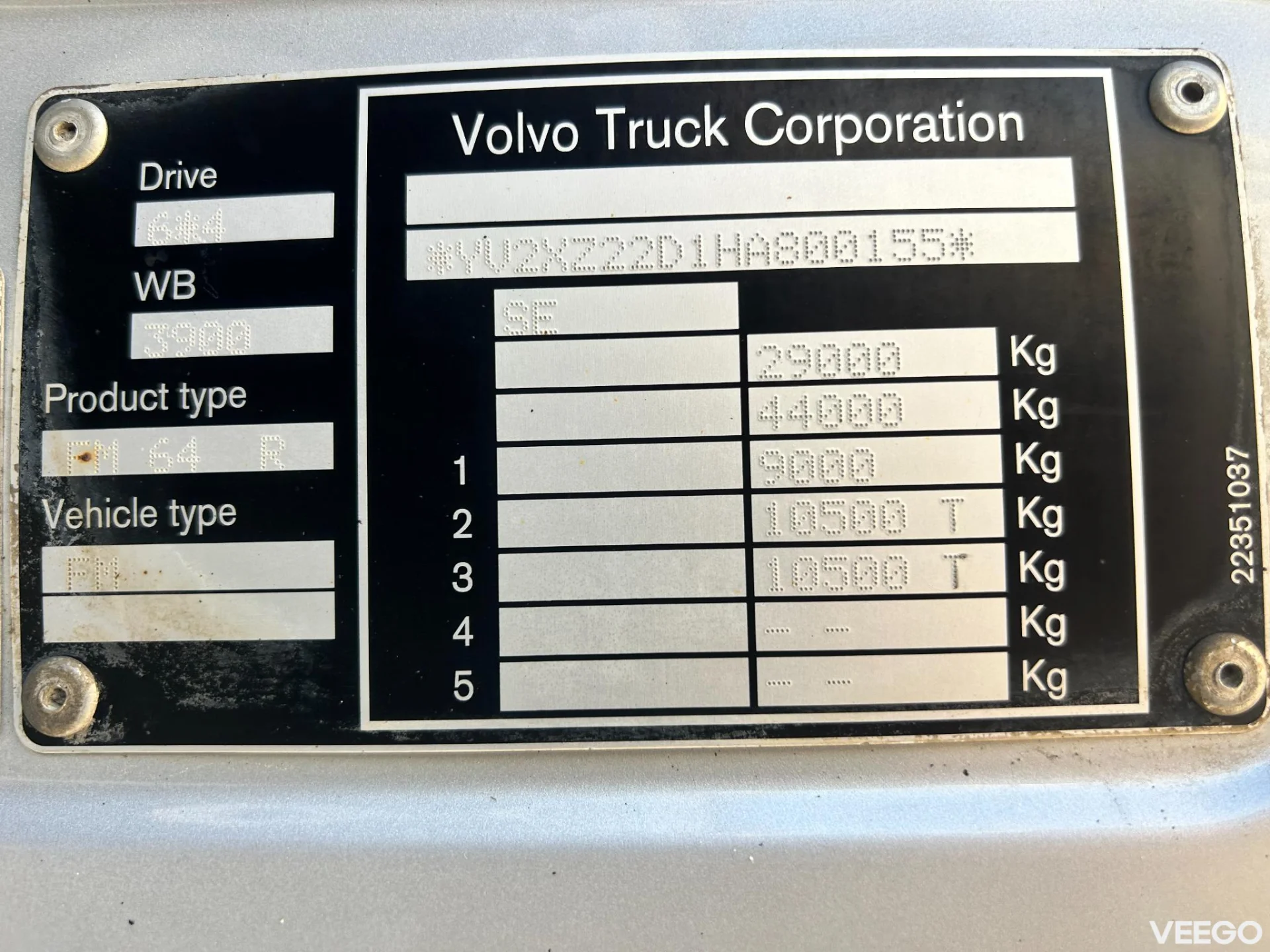 Volvo FMX 6X4 EURO6 + LIFTING AXLE 308kW