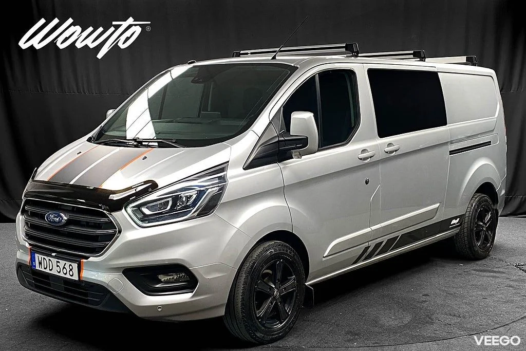 Ford TRANSIT Transit Custom 300 Crew Van Aut 130HK L2 5-Sits Limited /Drag 96kW