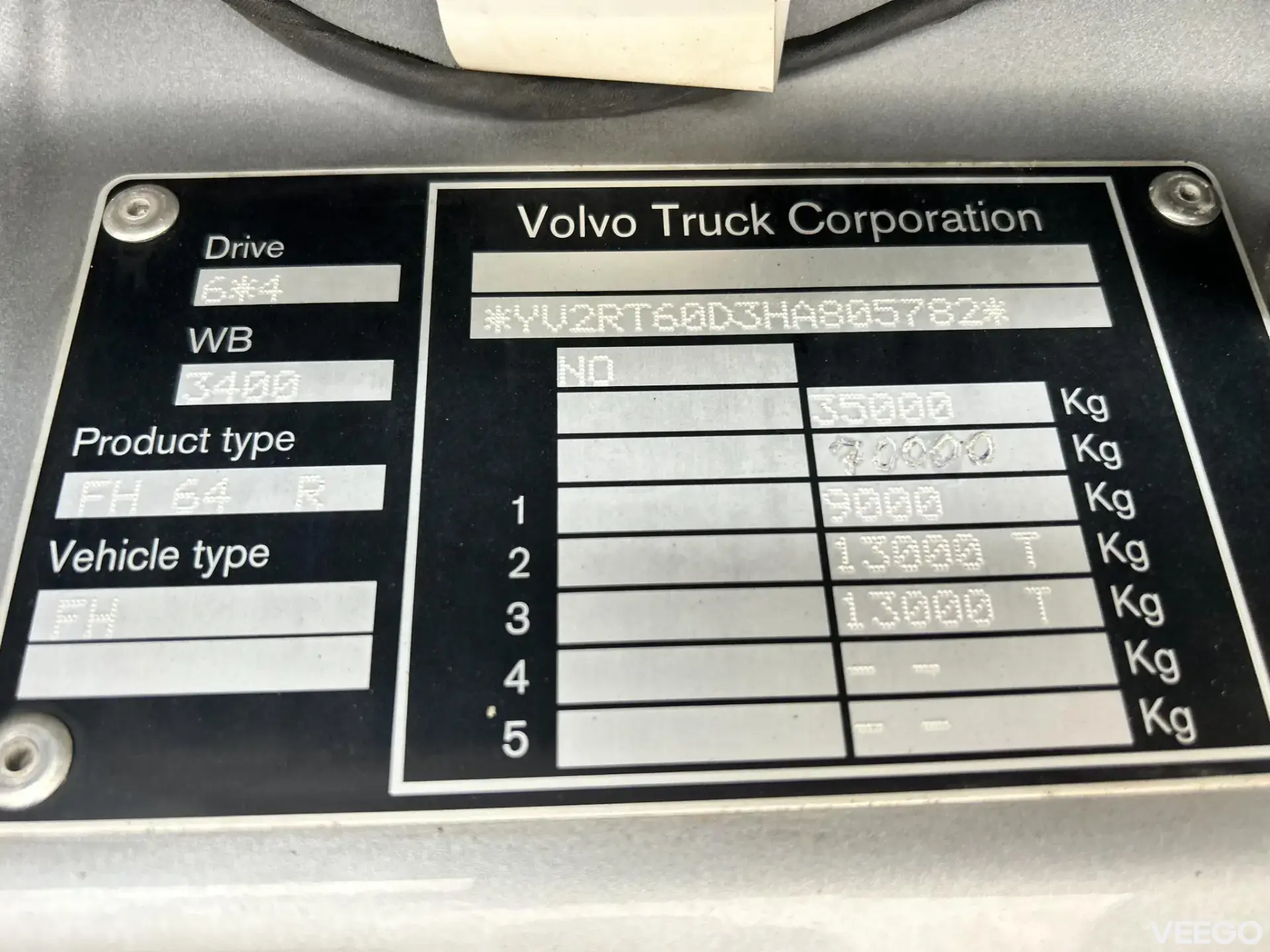 Volvo FH540 6X4 EURO6 + RETARDER + LIFTING AXLE 405kW