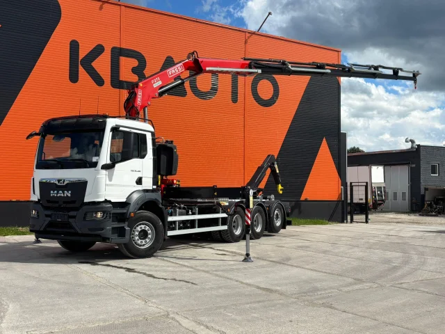 Image of MAN TGS 35.480 8x4*4 FASSI F275 / HYVALIFT 26 ton / L=6300 mm 353kW
