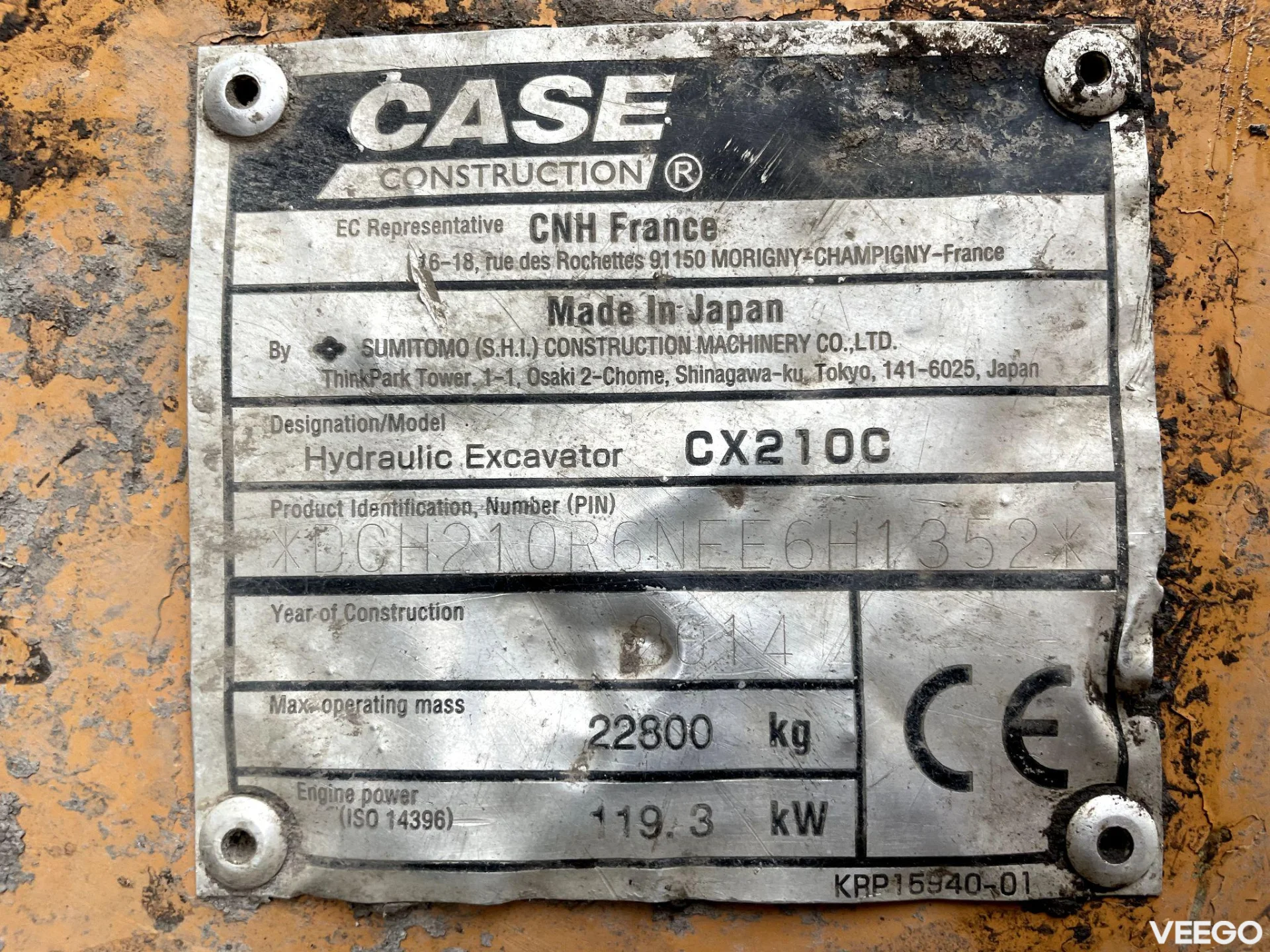 Case CX210LC 119kW