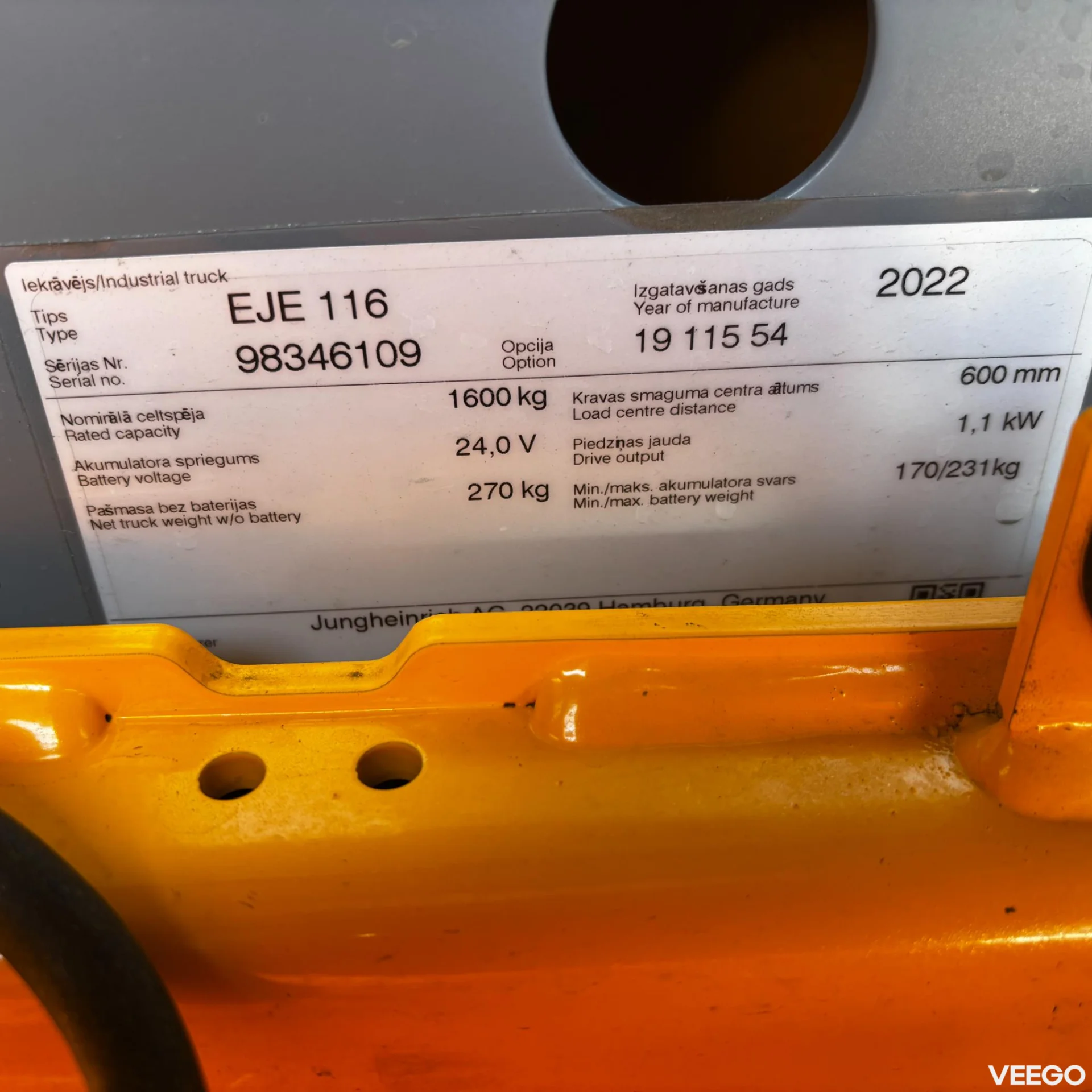 Jungheinrich EJE 1150mm kW
