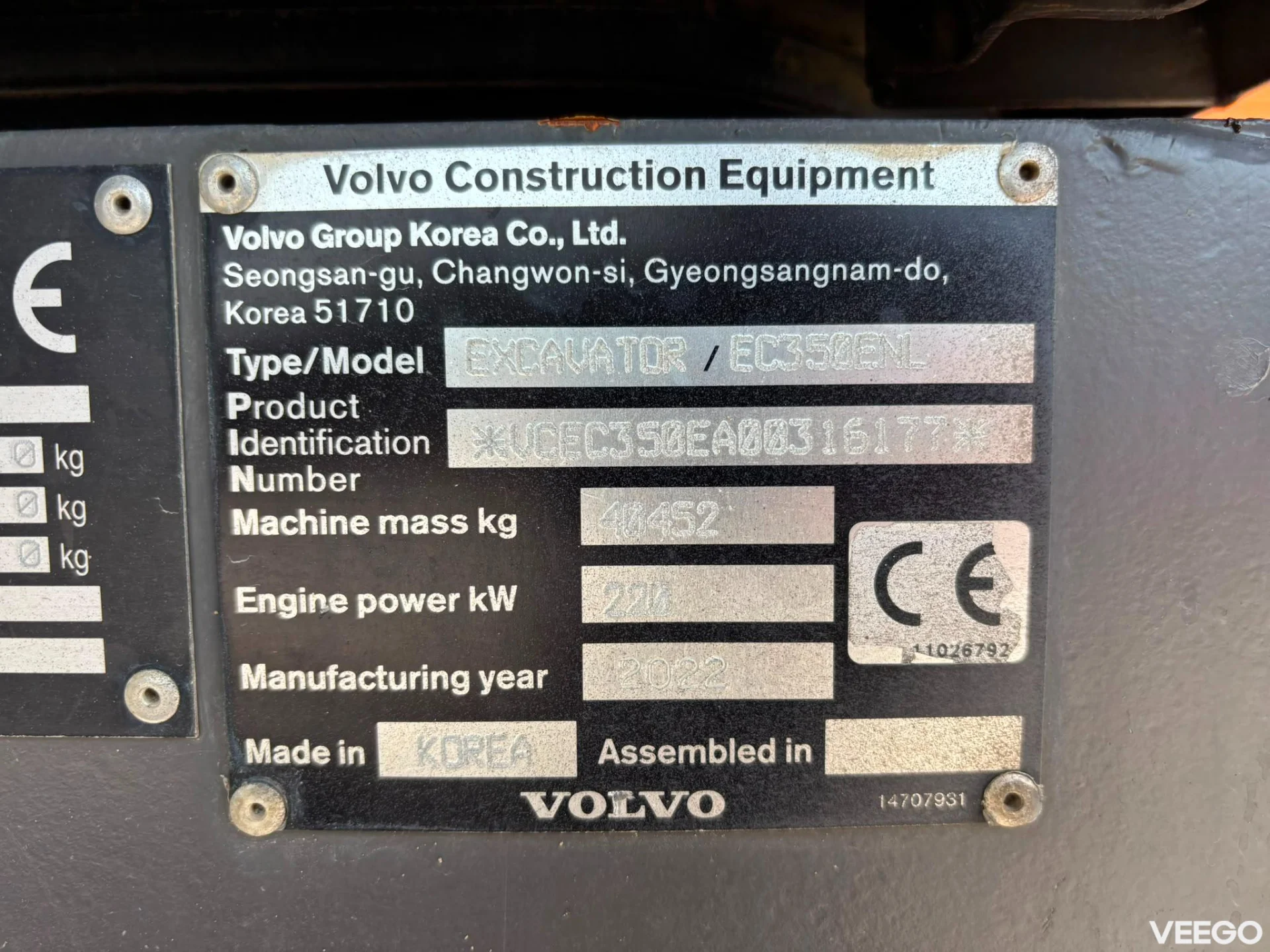 Volvo EC 350 ENL HYDRAULIC CAB RISER / CENTRAL LUBRICATION / AC  220kW