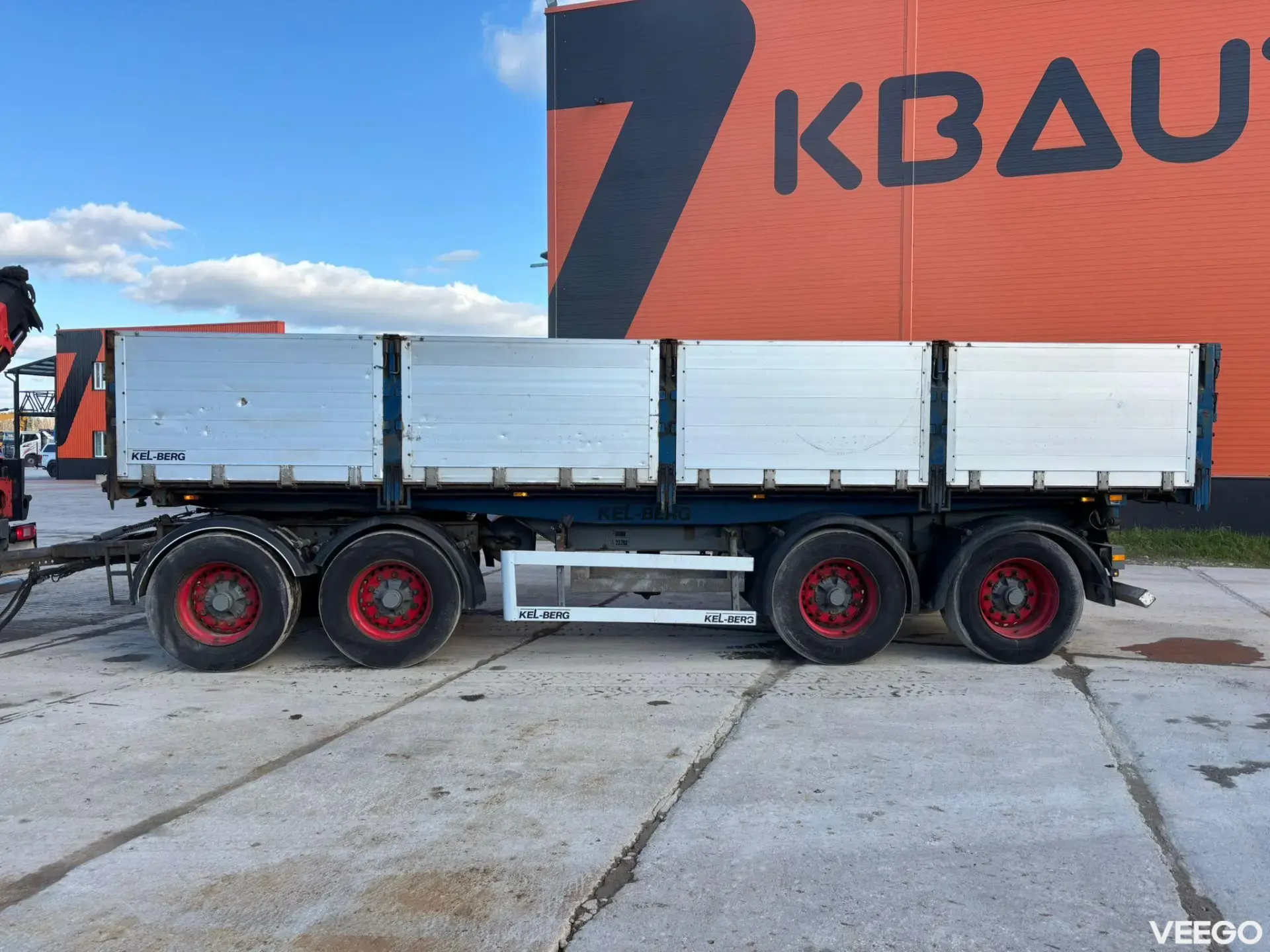 Kel-berg D32B4 BPW AXLES / EXTENDABLE DRAWBAR / BOX L=7605 mm