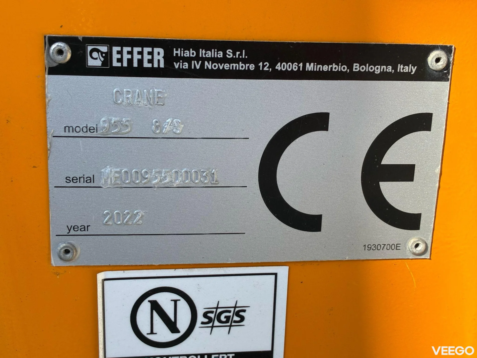 Effer 955 2022 YEAR kW