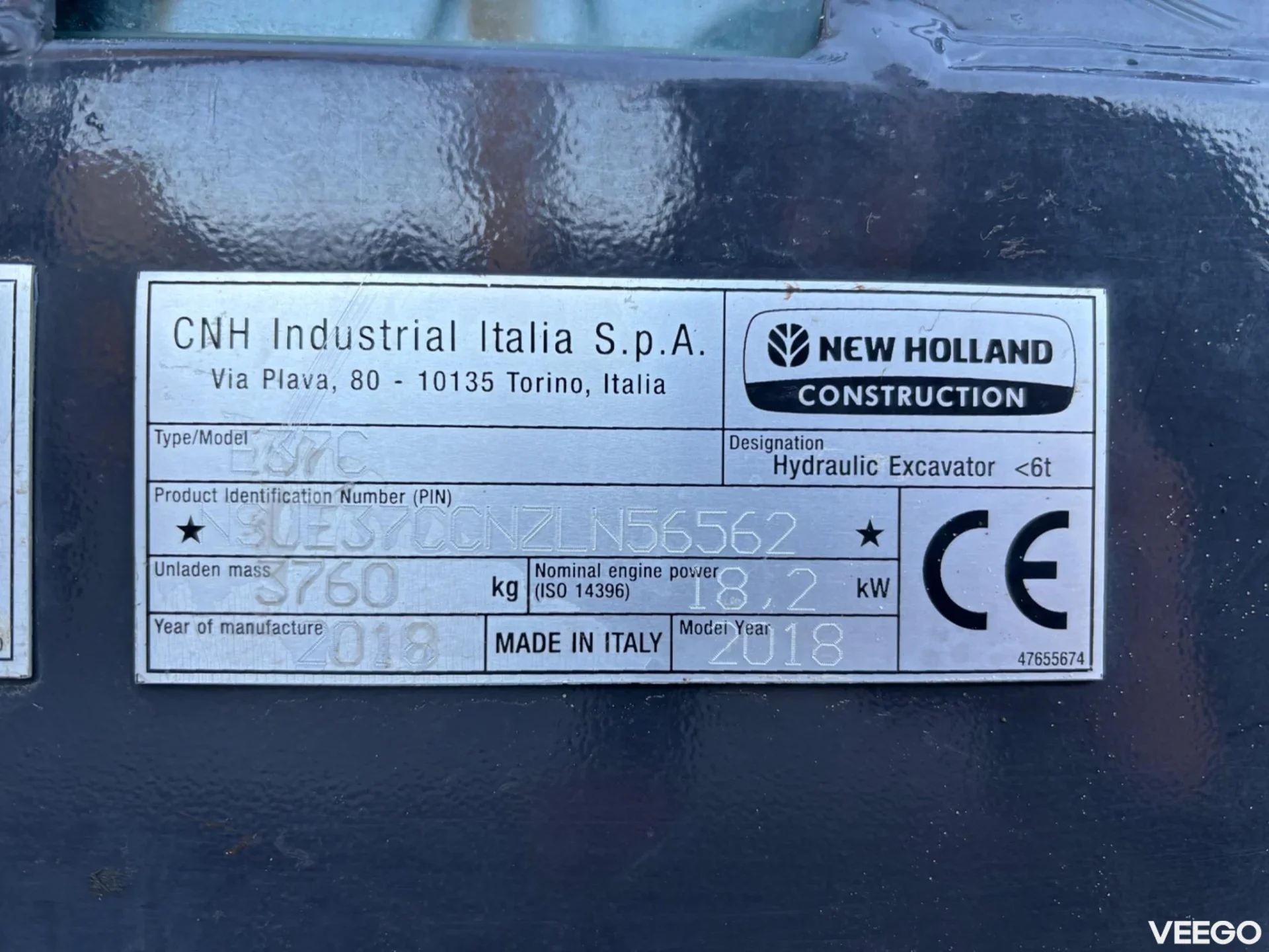 New Holland E37C + Quick Coupler + 2 BUCKETS + 1527h 18kW