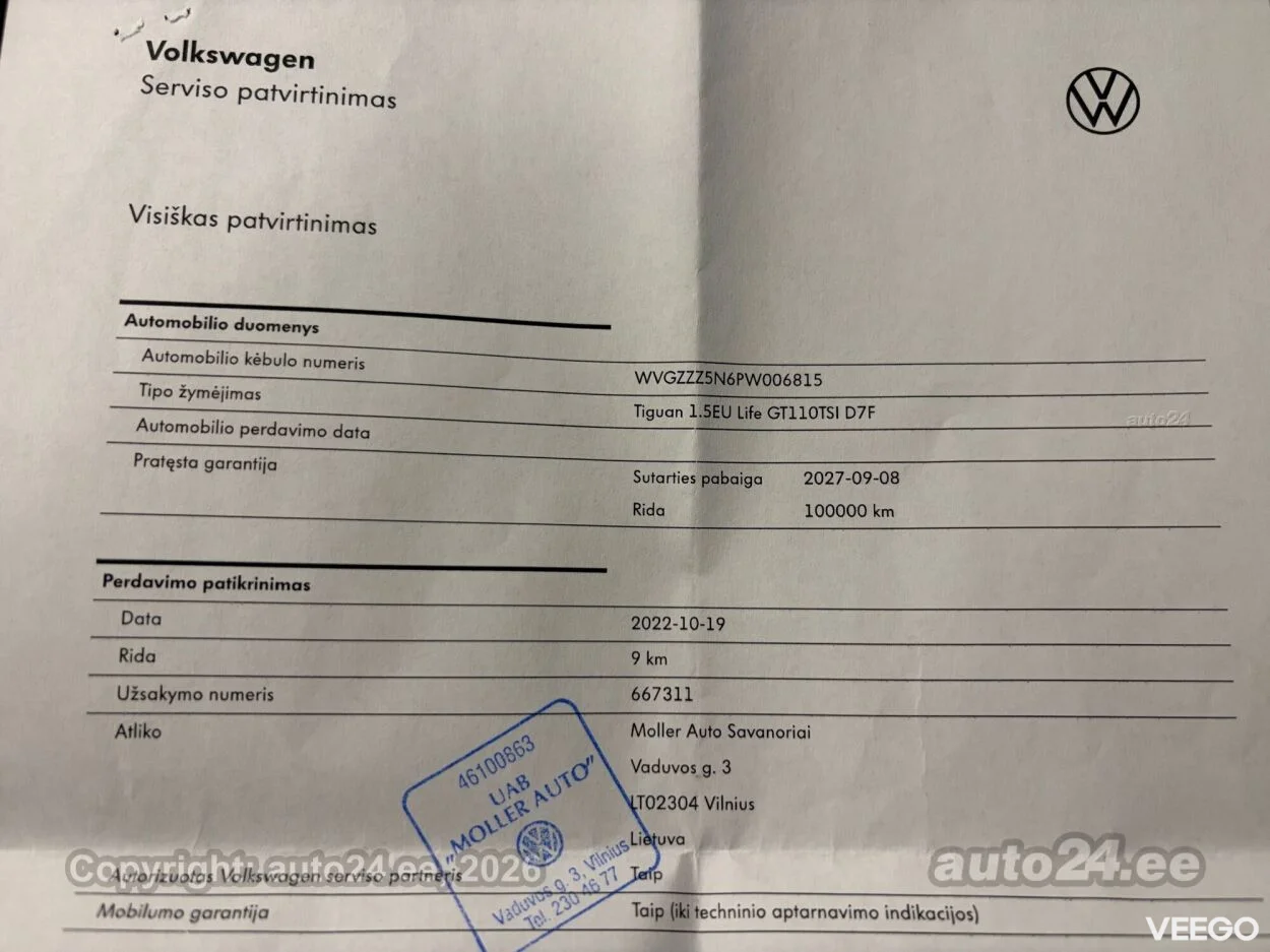 Volkswagen Tiguan Life 1.5 110kW
