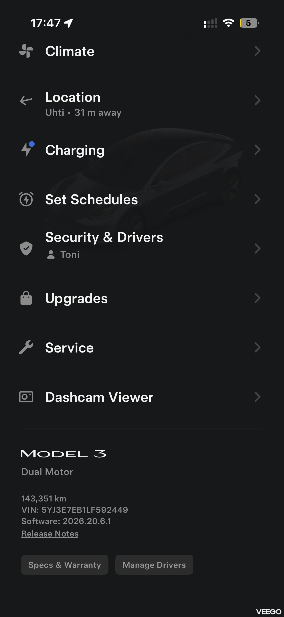 Tesla Model 3 AWD Long Range / UUS AKU 0.0 153kW