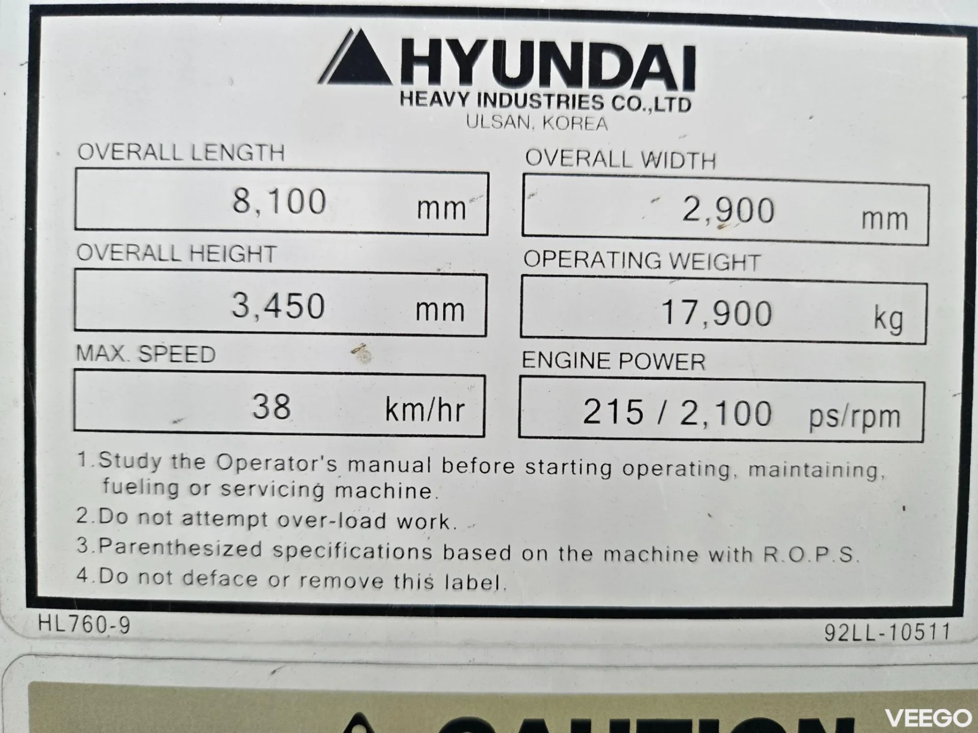 Hyundai HL760-9 160kW