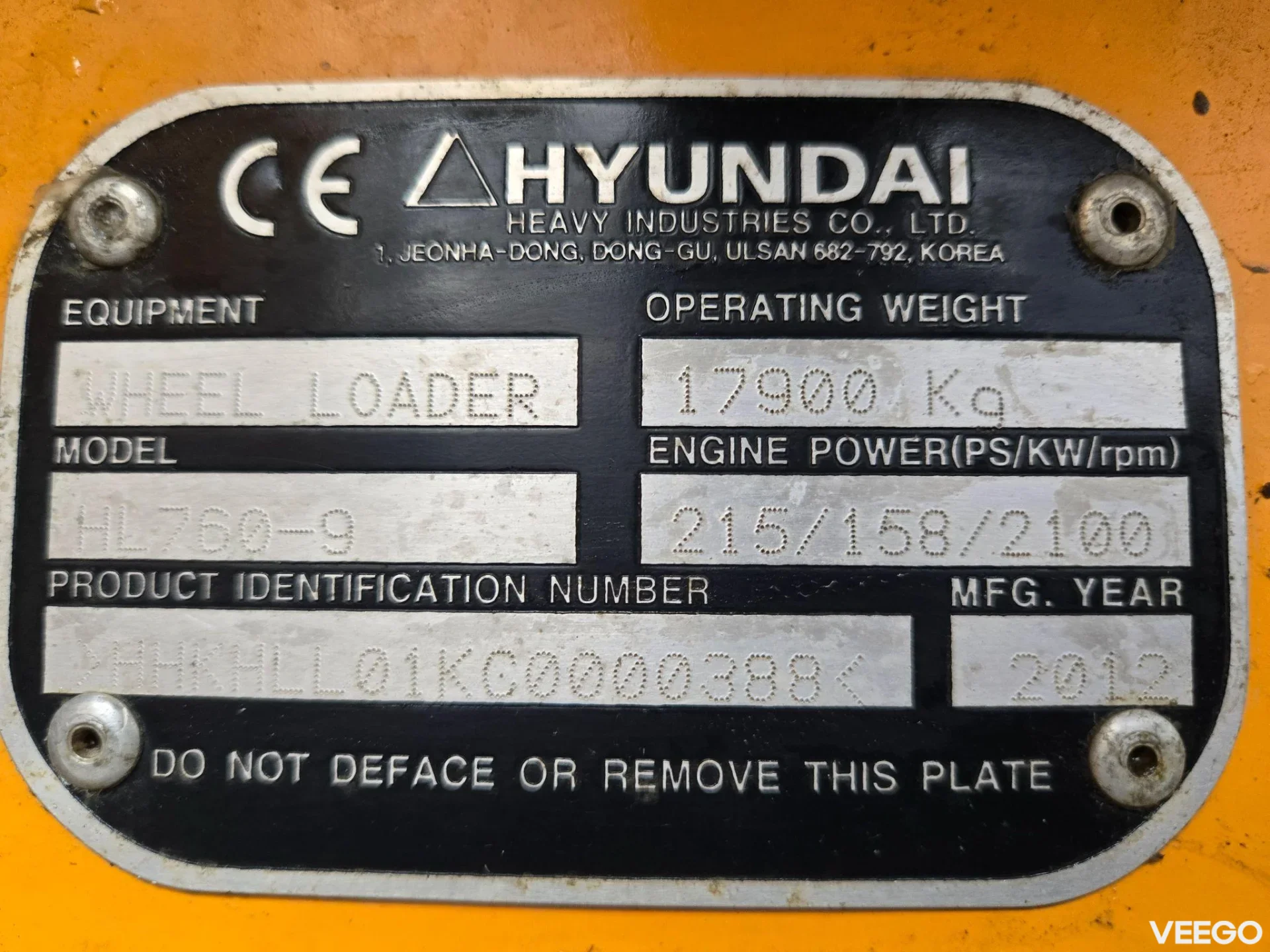 Hyundai HL760-9 160kW