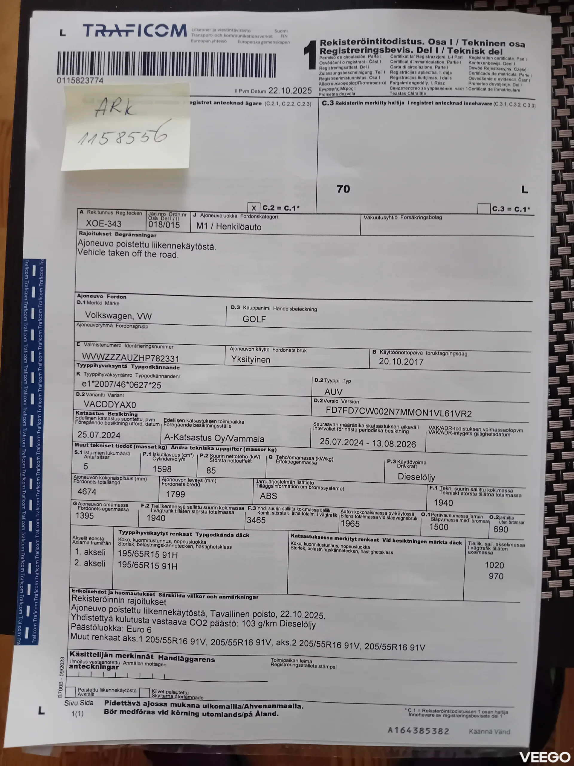 Volkswagen Golf 1.6 85kW