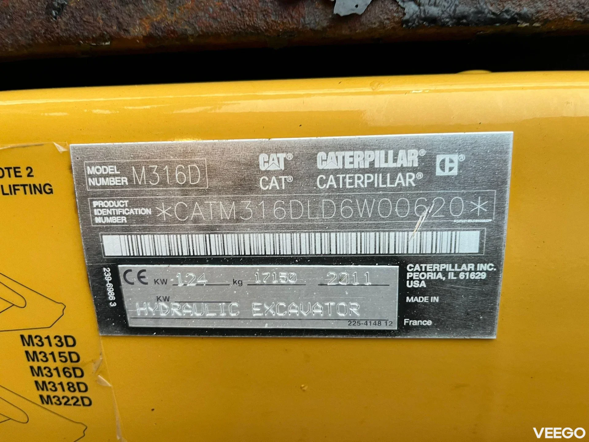 Caterpillar M316D / ROTOTILT/ AC / CENTRAL LUBRICATION / + EXTRA BUCKET 124kW