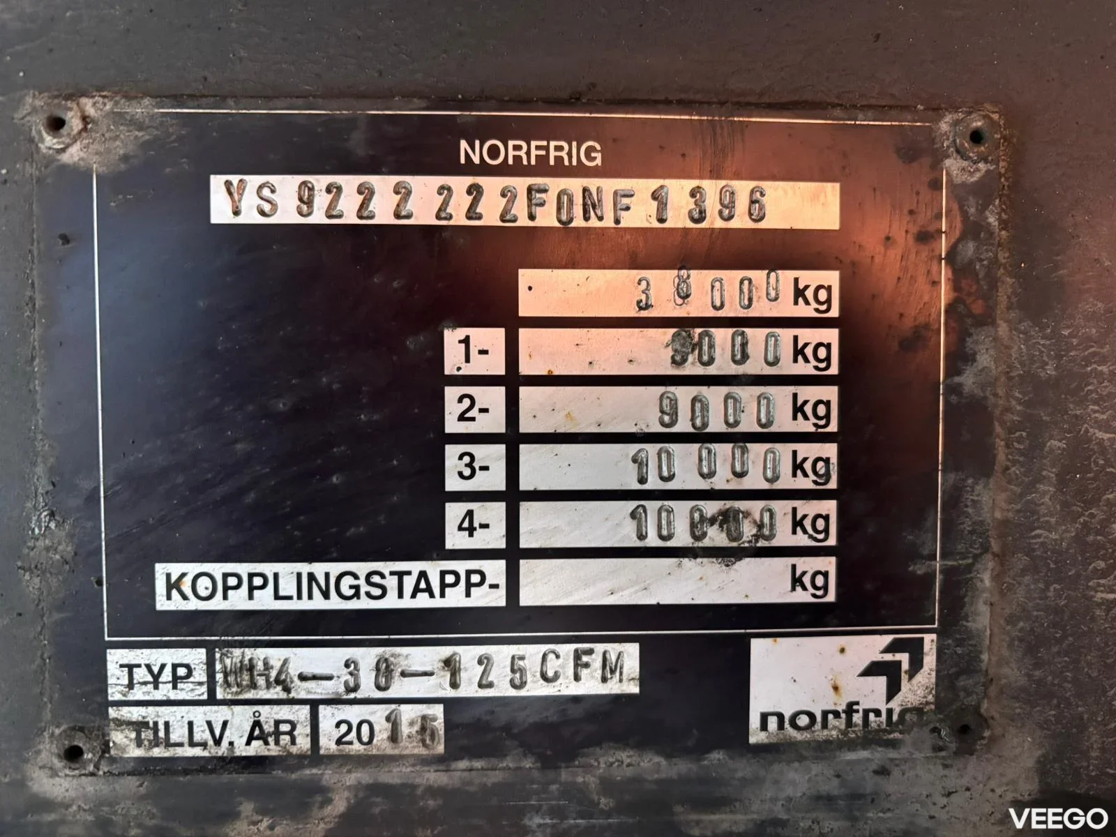 Norfrig WH4-38-125CFM SAF AXLES kW