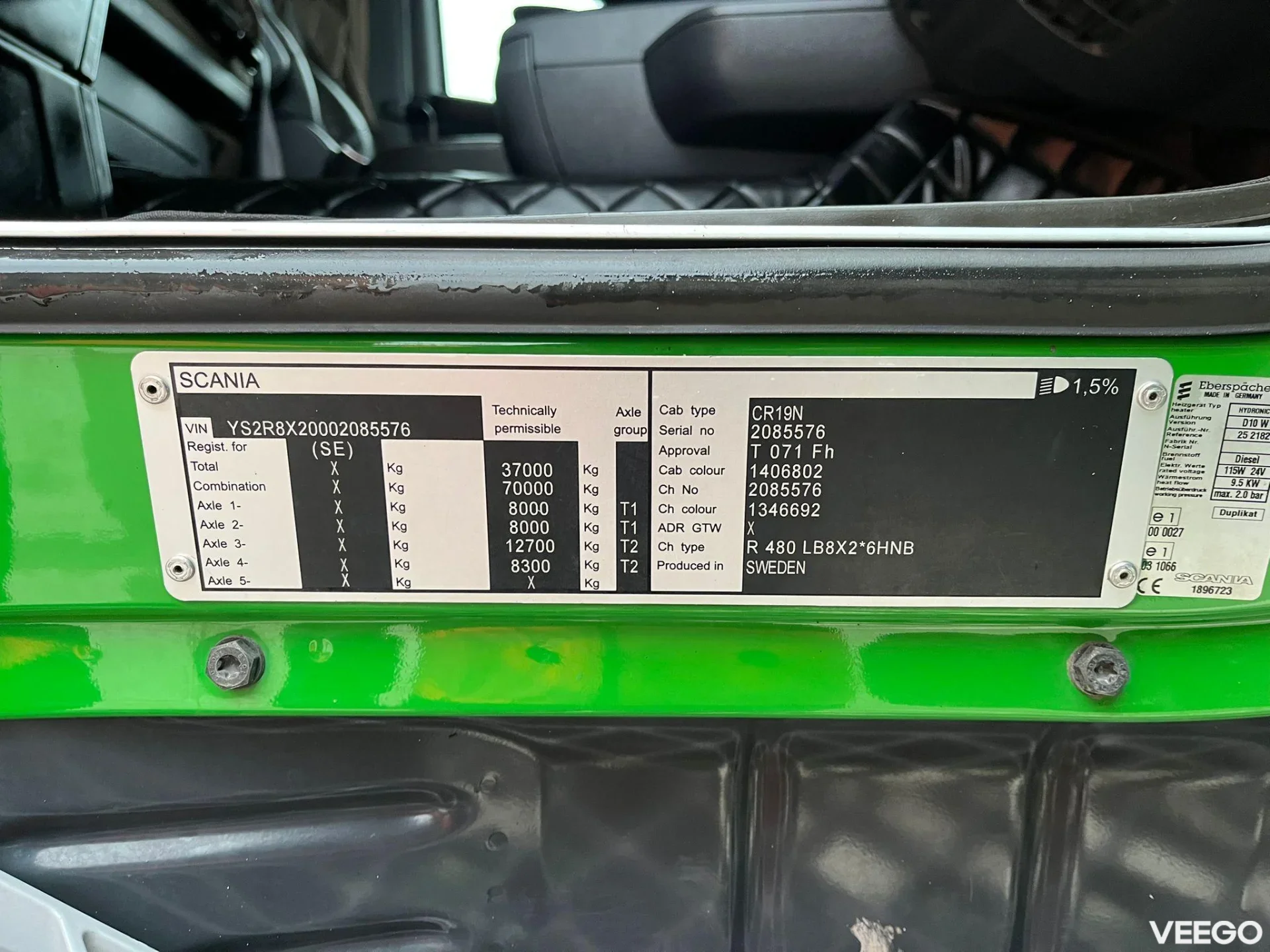 SCANIA R480 PK 65002 + JIB / PLATFORM L=7518 mm 353kW