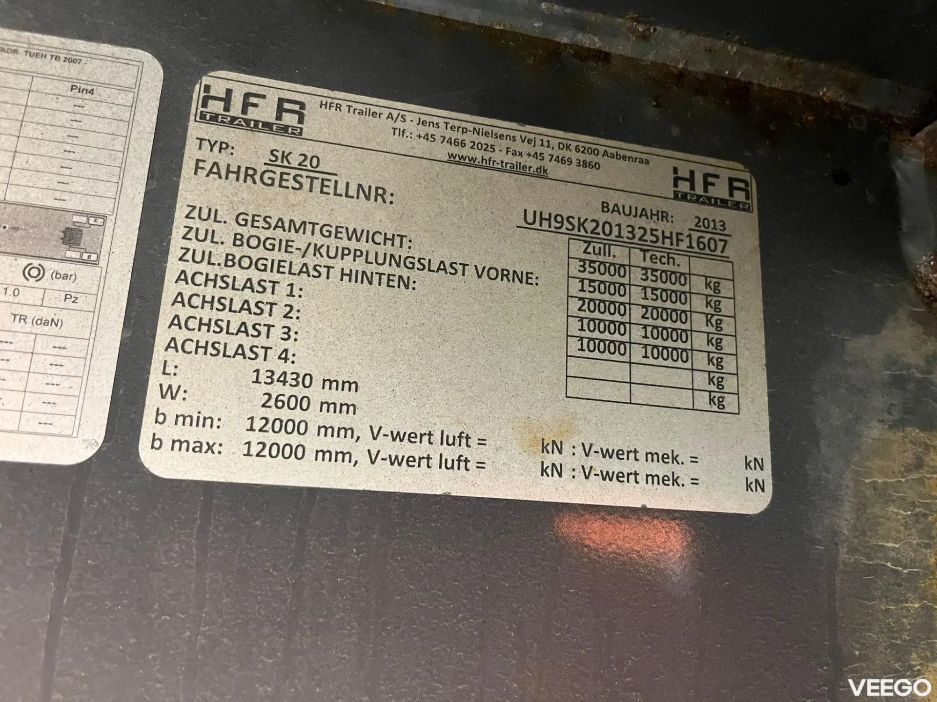 HFR SK 20 THERMOKING CT15 / BOX L=13450 mm