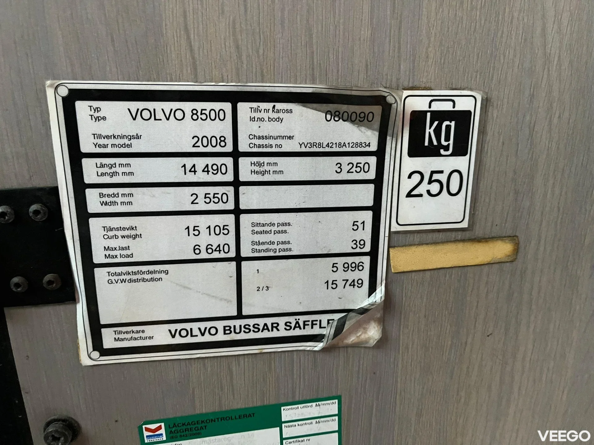 Volvo B12B EURO 5 / AC / AUXILIARY HEATING  250kW