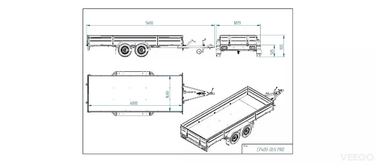 Tiki Treiler Keevis PRO 400-DLH 4.0x1.5
