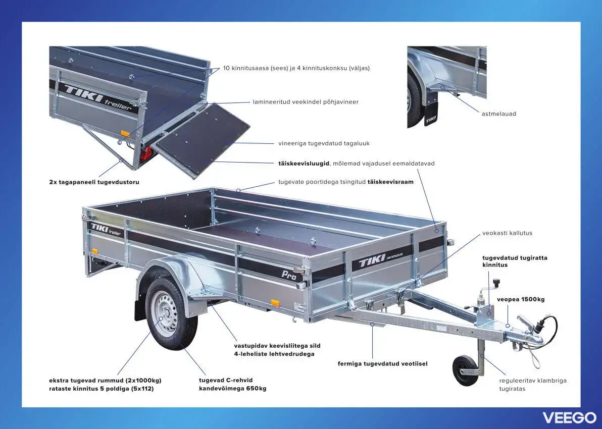 Tiki Treiler Keevis PRO 400-DLH 4.0x1.5