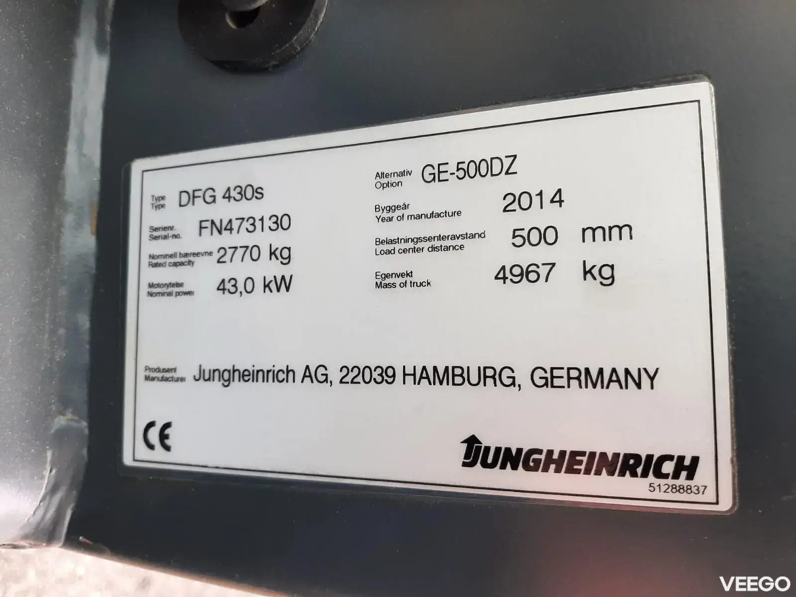 Jungheinrich DFG 430s