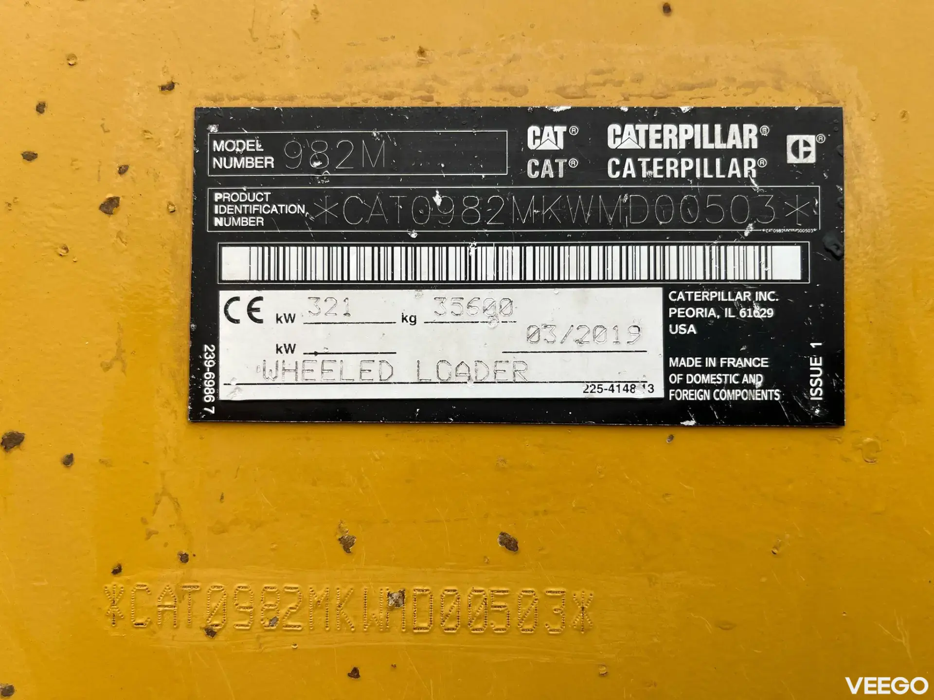 Caterpillar 982 M AC / CENTRL LUBRICATION 321kW