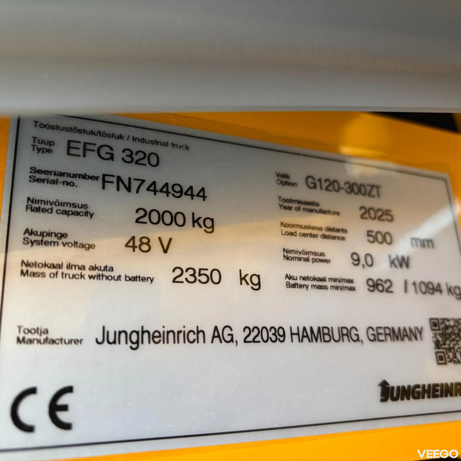 Jungheinrich EFG 320 ZT 9kW