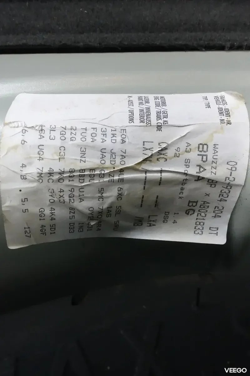 Audi A3 Sportback Facelift EU5 1.4 92kW