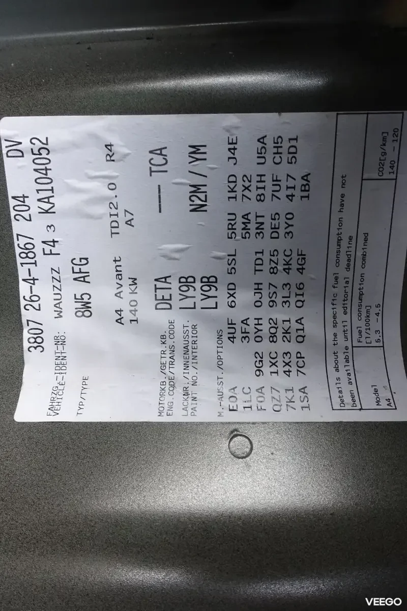 Audi A4 Avant 40 EU6 2 140kW