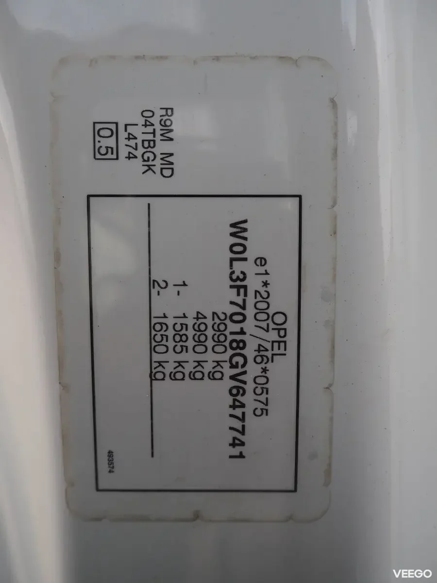 Opel Vivaro Long L2H1 EU5 1.6 85kW